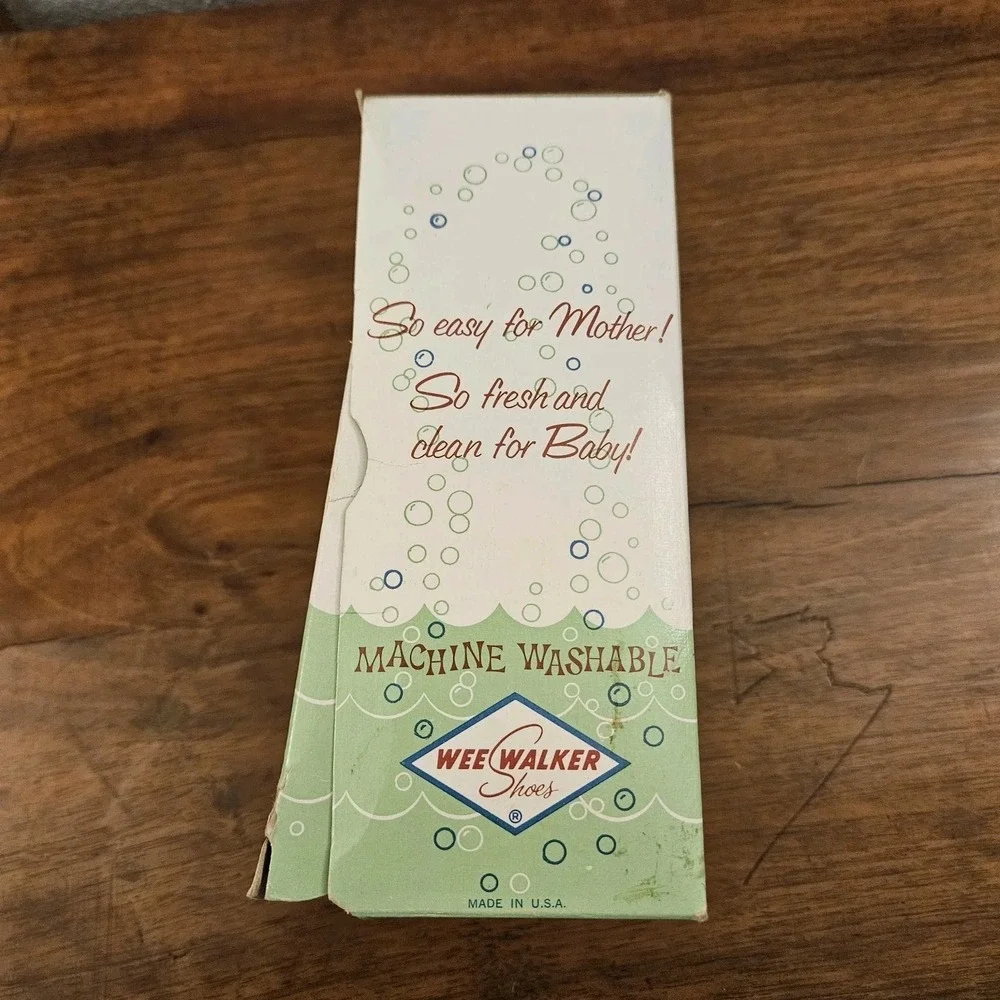 Vintage Wee Walker Baby Shoes With Original Box And Insert White Size 3?